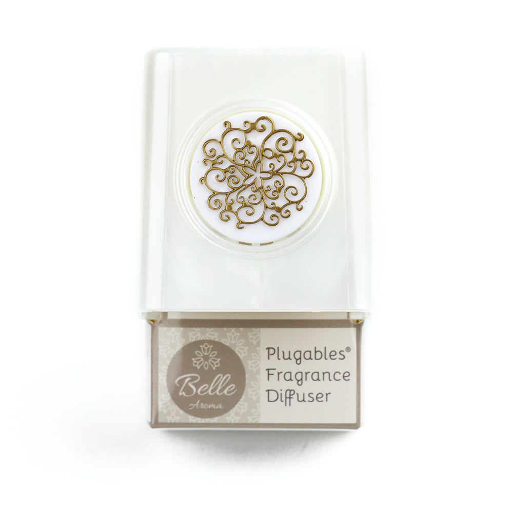 Floral Medallion Plugables® Plugin Aromalectric® Scented Oil Diffuser - Pearl White No Fragrance Oil Home Fragrance Accessories