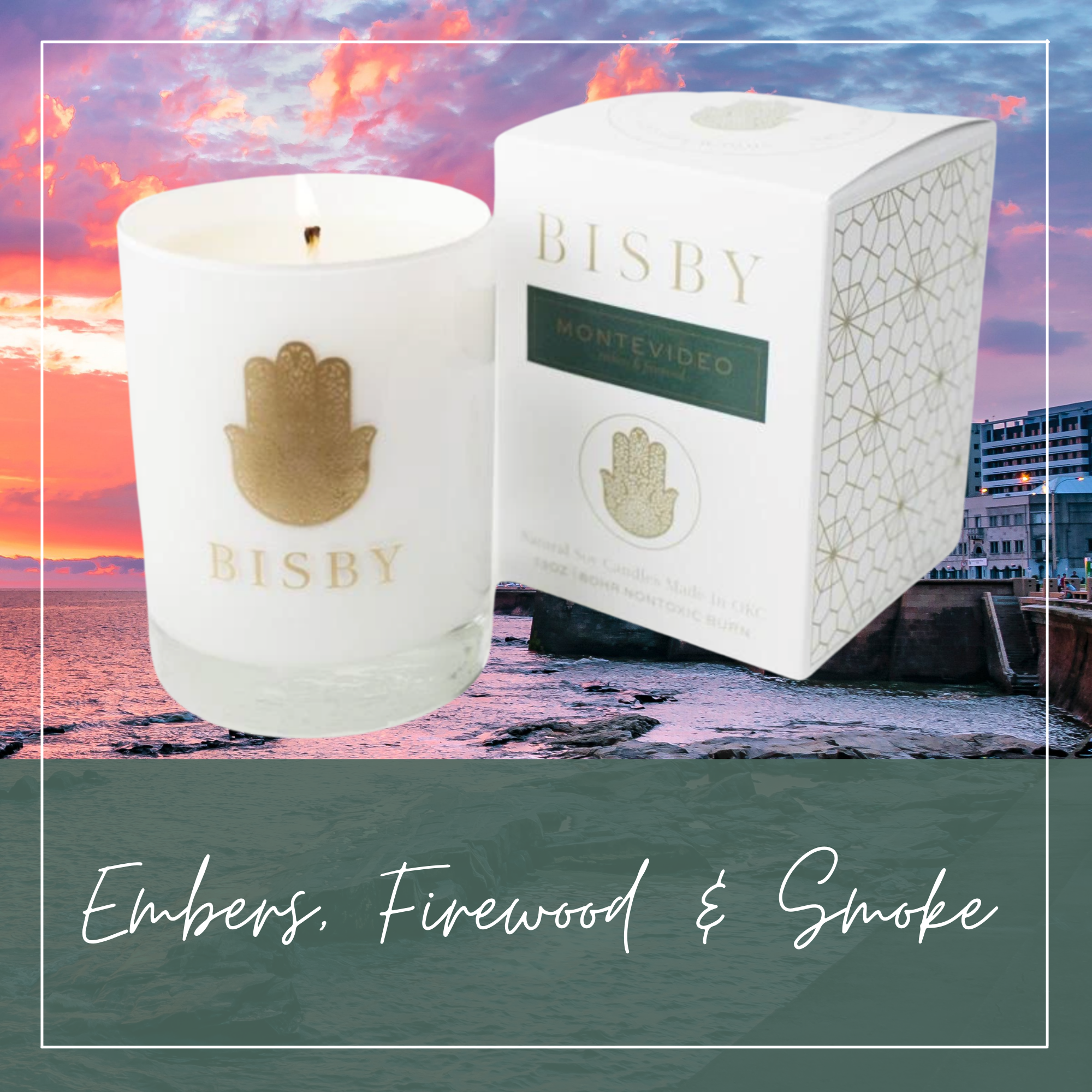 Bisby Hand-Poured Soy Candles - Global Collection Montevideo 