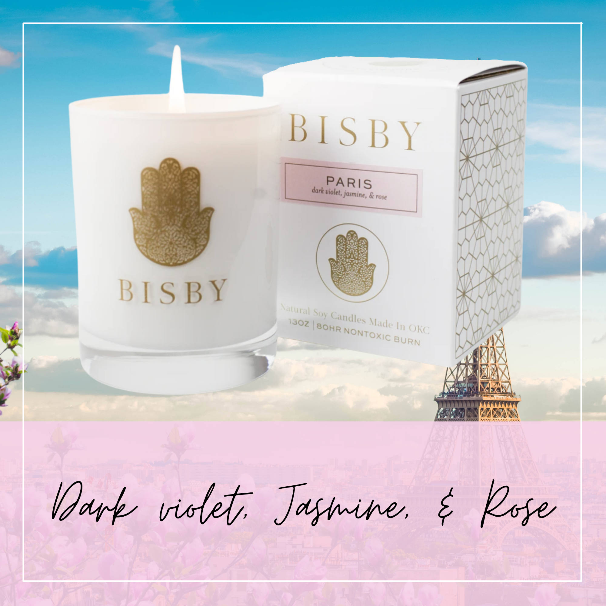 Bisby Hand-Poured Soy Candles - Global Collection Paris 