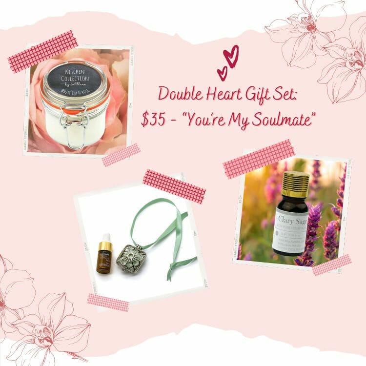 Double Heart - "You're My Soulmate" - Valentine's Day Gift Set  
