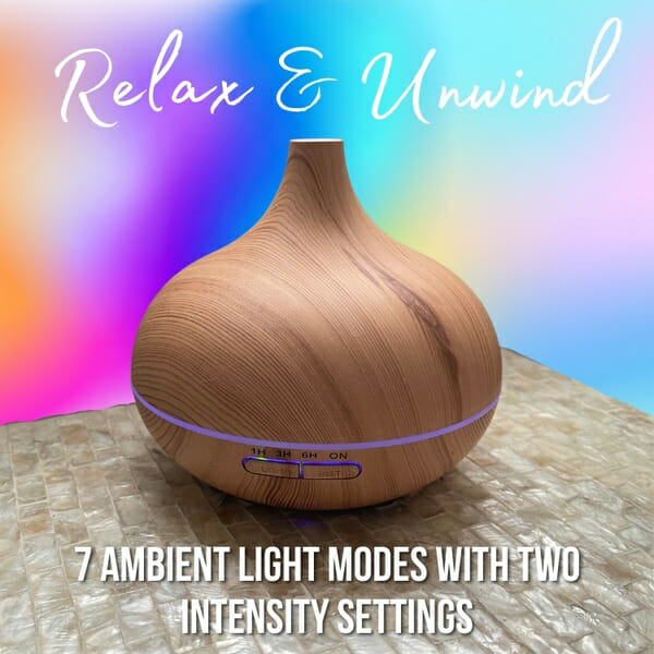 Wood Grain Teardrop Ultrasonic Essential Oil Diffuser  aromatherapy